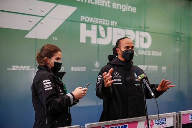 44 Lewis Hamilton GBR, Mercedes AMG Petronas F1 Team , F1 Grand Prix of Brazil at Autodromo Jose Carlos Pace on November 11, 2021 in Sao Paulo, Brazil Photo by HOCH ZWEI Sao Paulo Brazil