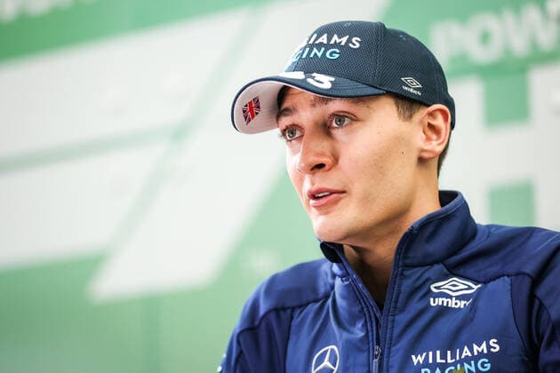 RUSSELL George (gbr), Williams Racing F1 FW43B, portrait during the Formula 1 Heineken Grande Premio De Sao Paulo 2021, Sao Paulo Grand Prix, 19th round of the 2021 FIA Formula One World Championship, WM, Weltmeisterschaft from November 12 to 14, 2021 on the Interlagos Circuit, in Sao Paulo, Brazil - F1 - SAO PAULO GRAND PRIX 2021 DPPI Panoramic  00121039_AV6_2783