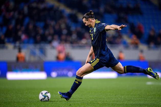 211111 Zlatan Ibrahimovic of Sweden during the FIFA World Cup Qualifier football match between Georgia and Sweden on November 11, 2021 in Batumi Photo Joel Marklund BILDBYRAN kod JM JM0223 bbeng fotboll football soccer fotball landskamp vm kval fifa world cup qualifier georgien georgia sverige sweden sverige a,  Copyright: JOELxMARKLUND BB211111JM059