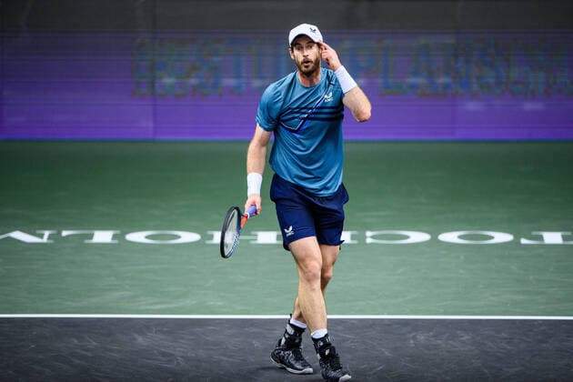 211111 Andy Murray of Great Britain looks dejected as he?s competing in men s quarter final s Singles match during Stockholm Open on November 11, 2021 in Stockholm Photo Jesper Zerman BILDBYRAN COP 234 JZ0154 tennis stockholm open day 5 bbeng single depp,  Copyright: JESPERxZERMAN BB211111JZ083
