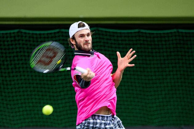 211111 Tommy Paul of USA competing in men s quarter final s Singles match during Stockholm Open on November 11, 2021 in Stockholm Photo Jesper Zerman BILDBYRAN COP 234 JZ0154 tennis stockholm open day 5 bbeng single,  Copyright: JESPERxZERMAN BB211111JZ086