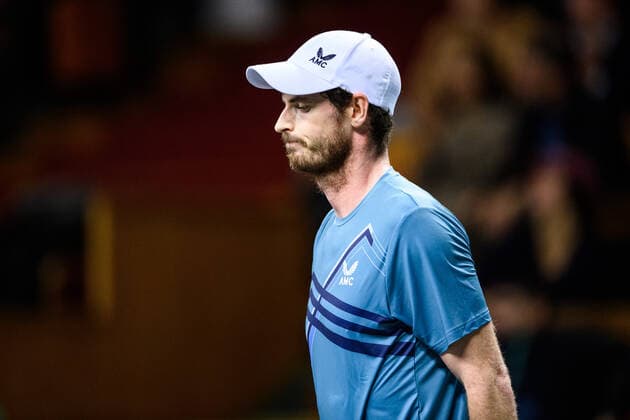 211111 Andy Murray of Great Britain looks dejected as he?s competing in men s quarter final s Singles match during Stockholm Open on November 11, 2021 in Stockholm Photo Jesper Zerman BILDBYRAN COP 234 JZ0154 tennis stockholm open day 5 bbeng single depp,  Copyright: JESPERxZERMAN BB211111JZ088