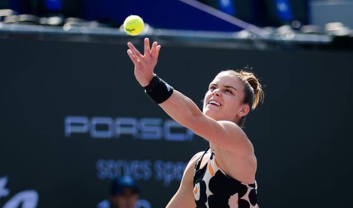 Mandatory Credit: Photo by Rob Prange Shutterstock (12596804af) Maria Sakkari of Greece in action during the first round-robin match at the 2021 Akron WTA, Tennis Damen Finals Guadalajara WTA tennis tournament Akron WTA Finals, Day 2, Tennis, Panamerican Tennis Center Guadalajara, Mexico - 11 Nov 2021 Akron WTA Finals, Day 2, Tennis, Panamerican Tennis Center Guadalajara, Mexico - 11 Nov 2021  Copyright: xRobxPrange Shutterstockx 12596804af