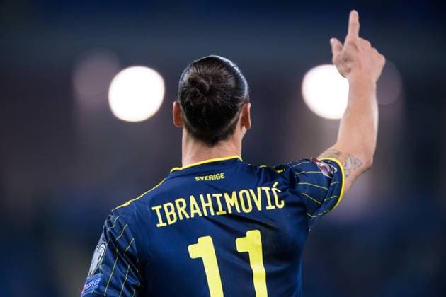 211111 Zlatan Ibrahimovic of Sweden during the FIFA World Cup Qualifier football match between Georgia and Sweden on November 11, 2021 in Batumi Photo Joel Marklund BILDBYRAN kod JM JM0223 bbeng fotboll football soccer fotball landskamp vm kval fifa world cup qualifier georgien georgia sverige sweden sverige a,  Copyright: JOELxMARKLUND BB211111JM171