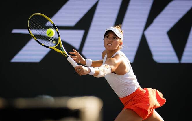 Mandatory Credit: Photo by Rob Prange Shutterstock (12596804bl) Desirae Krawczyk of the United States & Alexa Guarachi of Chile in action during the first doubles round robin match at the 2021 Akron WTA, Tennis Damen Finals Guadalajara WTA tennis tournament Akron WTA Finals, Day 2, Tennis, Panamerican Tennis Center Guadalajara, Mexico - 11 Nov 2021 Akron WTA Finals, Day 2, Tennis, Panamerican Tennis Center Guadalajara, Mexico - 11 Nov 2021  Copyright: xRobxPrange Shutterstockx 12596804bl