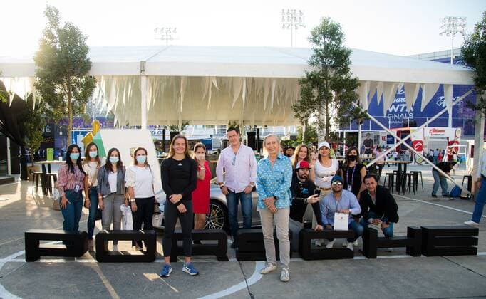 Mandatory Credit: Photo by Rob Prange Shutterstock (12596804be) Maria Sakkari of Greece & Martina Navratilova during a meet & greet at the 2021 Akron WTA, Tennis Damen Finals Guadalajara WTA tennis tournament Akron WTA Finals, Day 2, Tennis, Panamerican Tennis Center Guadalajara, Mexico - 11 Nov 2021 Akron WTA Finals, Day 2, Tennis, Panamerican Tennis Center Guadalajara, Mexico - 11 Nov 2021  Copyright: xRobxPrange Shutterstockx 12596804be