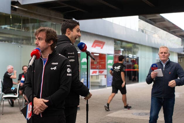 November 11, 2021, Sao Paulo, Sao Paulo, Brazil: FERNANDO ALONSO and ESTEBAN OCON, of Alpine F1 Team, , during the preparation day ahead of the 2021 Formula One Grand Prix of Sao Paulo at Interlagos circuit, on November 11. The grand prix will be celebrated next Sunday, November 14. Sao Paulo Brazil - ZUMAl146 20211111_zaf_l146_025 Copyright: xPauloxLopesx