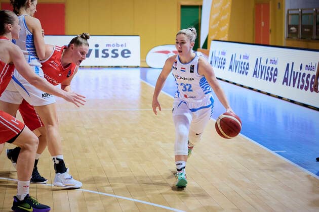 Charlie BIDINGER (32) of Luxembourg BASKET BALL : Luxembourg vs Suisse - FIBA Qualication Euro 2023 - 11 11 2021 AnnDeeLamour Panoramic 