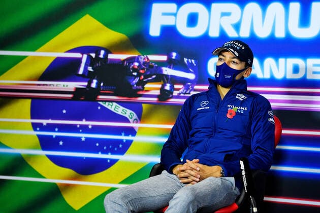 F1 Grand Prix of Brazil 63 George Russell (GBR, Williams Racing), F1 Grand Prix of Brazil at Autodromo Jose Carlos Pace on November 11, 2021 in Sao Paulo, Brazil. (Photo by xpbimages.com XPB Images FIA Pool via HOCH ZWEI) Sao Paulo Brazil Poolfoto HOCH ZWEI Pool XPB Images ,EDITORIAL USE ONLY