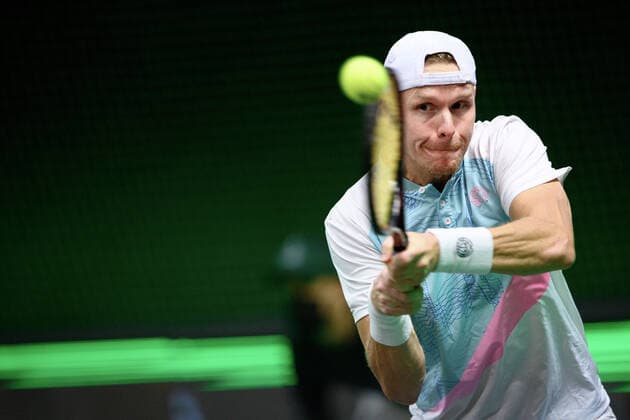 211112 Magnus Eriksson of Sweden competes in men s semi final s Doubles match during Stockholm Open of the Stockholm Open on November 12, 2021 in Stockholm Photo Simon Hastegard BILDBYRAN kod SH SH0191 tennis stockholm open 6 bbeng dubbel,  Copyright: SIMONxHASTEGARD BB211112SH013