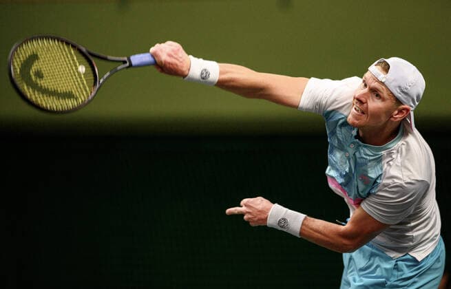 211112 Magnus Eriksson of Sweden competes in men s semi final s Doubles match during Stockholm Open of the Stockholm Open on November 12, 2021 in Stockholm Photo Simon Hastegard BILDBYRAN kod SH SH0191 tennis stockholm open 6 bbeng dubbel,  Copyright: SIMONxHASTEGARD BB211112SH023