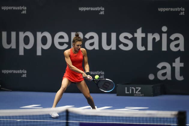 TENNIS - WTA, Tennis Damen Upper Austria Ladies Linz LINZ,AUSTRIA,12.NOV.21 - TENNIS - WTA Tour, Upper Austria Ladies Linz. Image shows Jaqueline Cristian (ROU).  GEPAxpictures xManfredxBinder