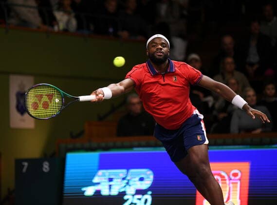 STOCKHOLM 20211112 Frances Tiafoe of USA return the ball to Tommy Paul of USA during their semi final Stockholm Open 2021 Stockholm Open 2021 at the Royal Tennis Hall Friday Nov 12, 2021 STOCKHOLM SWEDEN TENNIS x10080x,  Copyright: xFredrikxSandberg TTx STOCKHOLM OPEN TENNIS