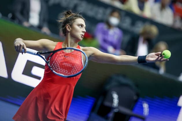 TENNIS - WTA, Tennis Damen Upper Austria Ladies Linz LINZ,AUSTRIA,12.NOV.21 - TENNIS - WTA Tour, Upper Austria Ladies Linz. Image shows Jaqueline Cristian (ROU).  GEPAxpictures xManfredxBinder