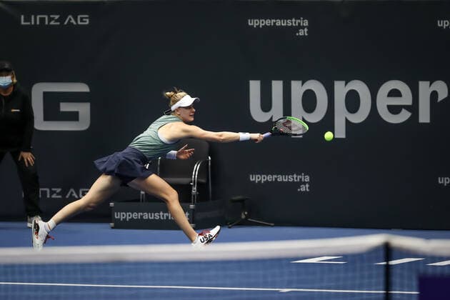 TENNIS - WTA, Tennis Damen Upper Austria Ladies Linz LINZ,AUSTRIA,12.NOV.21 - TENNIS - WTA Tour, Upper Austria Ladies Linz. Image shows Alison Riske (USA).  GEPAxpictures xManfredxBinder