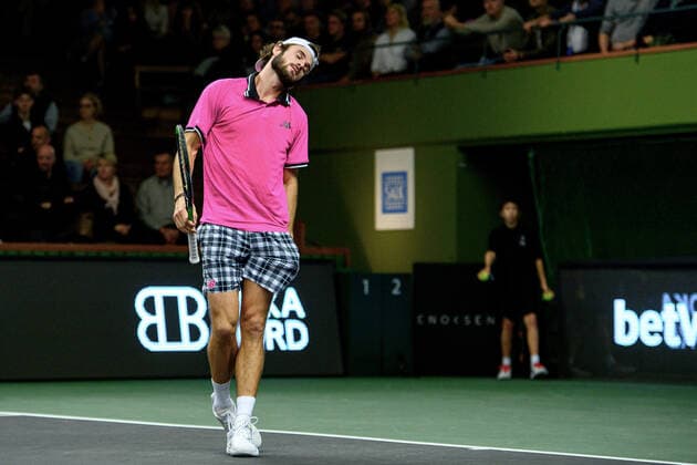 211112 Tommy Paul of USA competes in men s semi final s singles match during Stockholm Open of the Stockholm Open on November 12, 2021 in Stockholm Photo Simon Hastegard BILDBYRAN kod SH SH0191 tennis stockholm open 6 bbeng depp,  Copyright: SIMONxHASTEGARD BB211112SH053