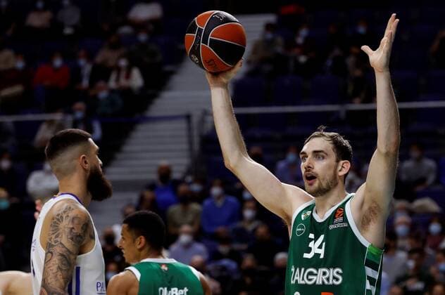 Zalgiris forward Tyler Cavanaugh reacts during the Euroleague basketball game between Real Madrid and Zalgiris Kaunas at WiZink Center in Madrid, Spain, 12 November 2021. Real Madrid - Zalgiris Kaunas !ACHTUNG: NUR REDAKTIONELLE NUTZUNG!  Copyright: xMariscalx GRAF1725 20211112-d4146060db170cb51de8139edce0d8849f5c070e