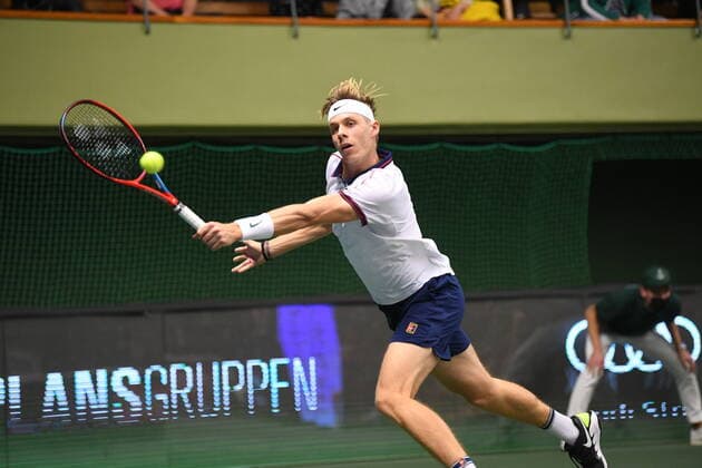 STOCKHOLM 20211112 Canada s Denis Shapovalov in his semi final against Felix Auger Aliassime of Canada during ATP Stockholm Open 2021 in at the Royal Tennis Hall Friday Nov 12, 2021 STOCKHOLM SWEDEN TENNIS x10080x,  Copyright: xFredrikxSandberg TTx STOCKHOLM OPEN TENNIS