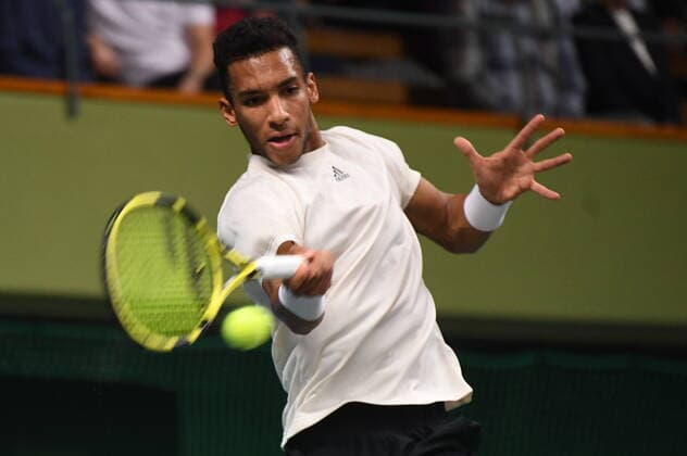 STOCKHOLM 20211112 Canada s Felix Auger Aliassime of Canada in his semi final against Denis Shapovalov of Canada during ATP Stockholm Open 2021 in at the Royal Tennis Hall Friday Nov 12, 2021 STOCKHOLM SWEDEN TENNIS x10080x,  Copyright: xFredrikxSandberg TTx STOCKHOLM OPEN TENNIS