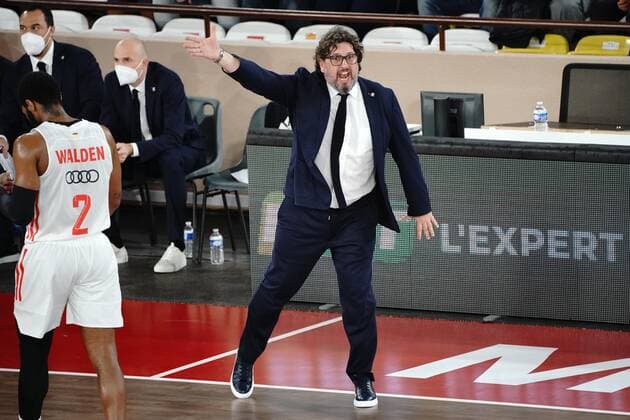 Andrea Trinchieri (Coach de FC Bayern) BASKETBALL : Monaco vs FC Bayern - Euroleague - Monaco - 12 11 2021 NorbertScanella Panoramic 