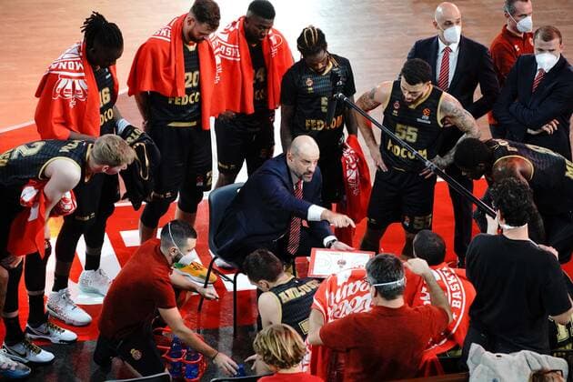 Zvezdan Mitrovic (Coach de l AS Monaco) BASKETBALL : Monaco vs FC Bayern - Euroleague - Monaco - 12 11 2021 NorbertScanella Panoramic 
