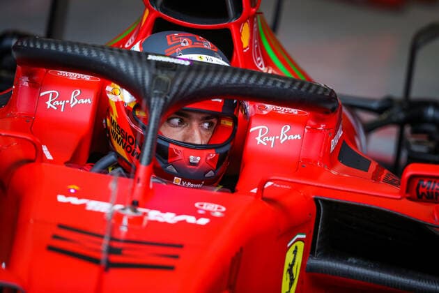 SAINZ Carlos (spa), Scuderia Ferrari SF21, action during the Formula 1 Heineken Grande Premio De Sao Paulo 2021, Sao Paulo Grand Prix, 19th round of the 2021 FIA Formula One World Championship, WM, Weltmeisterschaft from November 12 to 14, 2021 on the Interlagos Circuit, in Sao Paulo, Brazil - F1 - SAO PAULO GRAND PRIX 2021 DPPI Panoramic  20211112_GOODEN_FGO02576