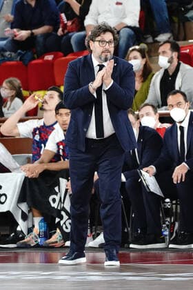 Andrea Trinchieri (Coach de FC Bayern) BASKETBALL : Monaco vs FC Bayern - Euroleague - Monaco - 12 11 2021 NorbertScanella Panoramic 