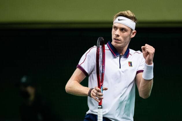 211113 Denis Shapovalov of Canada celebrates in the men s final singles match during Stockholm Open on November 13, 2021 in Stockholm,  Copyright: ANDREASxLxERIKSSON BB211113AE003