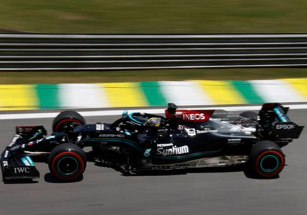 Grande Prêmio São Paulo 2021 de Fórmula 1 SÃO PAULO, SP - 13.11.2021: GRANDE PRÊMIO SÃO PAULO 2021 DE FÓRMULA 1 - MERCEDES team pilot Lewis Hamilton during free practice for the Formula 1 S?o Paulo 2021 Grand Prix held at the Jose Carlos Pace Autodrome in Interlagos, S?o Paulo, SP. (Photo: Rodolfo Buhrer La Imagem Fotoarena) x2141241x  RodolfoxBuhrer