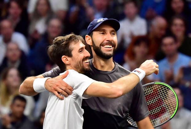 STOCKHOLM 20211113 Santiago Gonzalez MEX and Andres Molteni ARG won the men s boubles final in Stockholm Open 2021 against Aisam Ul Haq Qureshi PAK and Jean Julien Rojer NED STOCKHOLM Sweden TENNIS x10030x,  Copyright: xJonasxEkströmer TTx STOCKHOLM OPEN