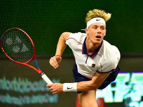 Canada s Denis Shapovalov to serve the ball during the men s final match of the ATP Stockholm Open tennis tournament in Stockholm on November 13, 2021 STOCKHOLM Sweden TENNIS x10030x,  Copyright: xJonasxEkströmer TTx STOCKHOLM OPEN