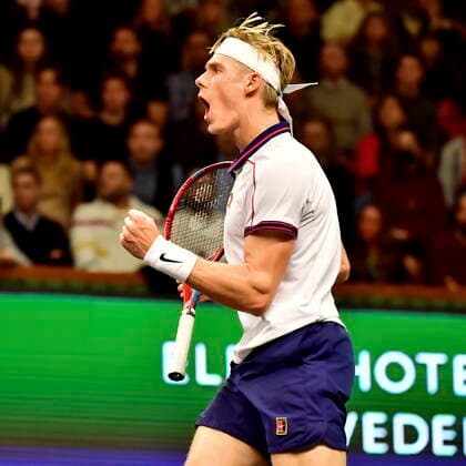 Canada s Denis Shapovalov in action during the men s final match of the ATP Stockholm Open tennis tournament in Stockholm on November 13, 2021 STOCKHOLM Sweden TENNIS x10030x,  Copyright: xJonasxEkströmer TTx STOCKHOLM OPEN