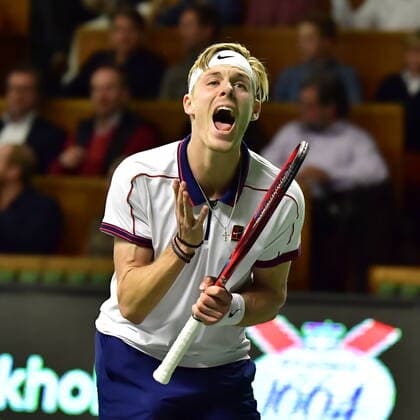 Canada s Denis Shapovalov gestures during the men s final match of the ATP Stockholm Open tennis tournament in Stockholm on November 13, 2021 STOCKHOLM Sweden TENNIS x10030x,  Copyright: xJonasxEkströmer TTx STOCKHOLM OPEN