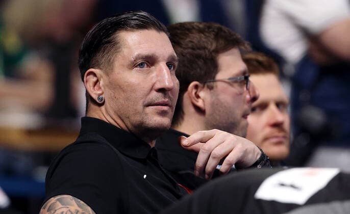 Sports Director Stefan Kretzschmar, Coach Jaron Siewert, Co Coach Max Rinderle Sports Handball HBL Bundesliga Men Season 2021 2022 13 11 2021 Füchse Berlin vs SC Magdeburg SCM