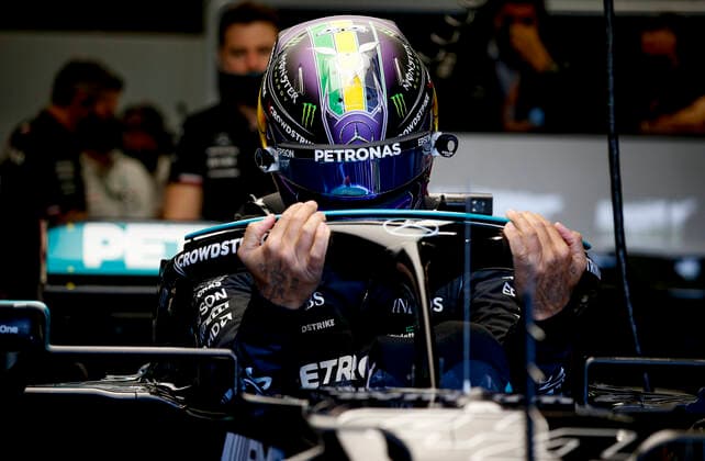HAMILTON Lewis (gbr), Mercedes AMG F1 GP W12 E Performance, portrait during the Formula 1 Heineken Grande Premio De Sao Paulo 2021, Sao Paulo Grand Prix, 19th round of the 2021 FIA Formula One World Championship, WM, Weltmeisterschaft from November 12 to 14, 2021 on the Interlagos Circuit, in Sao Paulo, Brazil - F1 - SAO PAULO GRAND PRIX 2021 DPPI Panoramic  00121039_F12021GP19BRA_JK220776