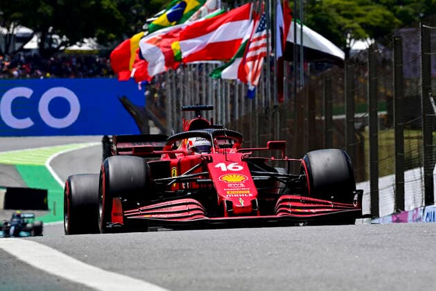 16 Charles Leclerc MON, Scuderia Ferrari Mission Winnow , F1 Grand Prix of Brazil at Autodromo Jose Carlos Pace on November 13, 2021 in Sao Paulo, Brazil Photo by HOCH ZWEI Sao Paulo Brazil