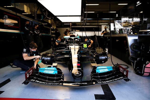 Mercedes AMG F1 W12 E Performance, F1 Grand Prix of Brazil at Autodromo Jose Carlos Pace on November 13, 2021 in Sao Paulo, Brazil Photo by HOCH ZWEI Sao Paulo Brazil