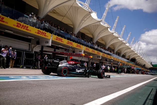 44 Lewis Hamilton GBR, Mercedes AMG Petronas F1 Team , F1 Grand Prix of Brazil at Autodromo Jose Carlos Pace on November 13, 2021 in Sao Paulo, Brazil Photo by HOCH ZWEI Sao Paulo Brazil
