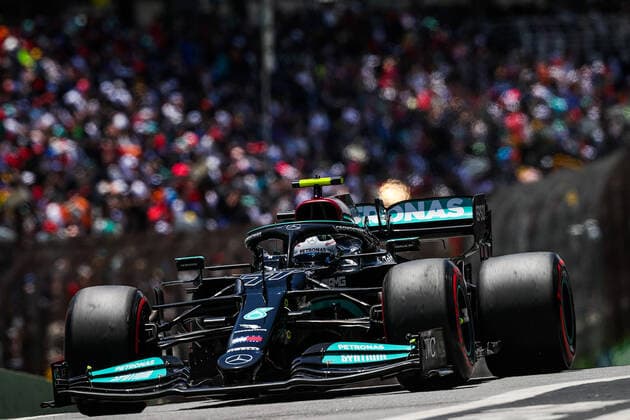 77 BOTTAS Valtteri (fin), Mercedes AMG F1 GP W12 E Performance, action during the Formula 1 Heineken Grande Premio De Sao Paulo 2021, Sao Paulo Grand Prix, 19th round of the 2021 FIA Formula One World Championship, WM, Weltmeisterschaft from November 12 to 14, 2021 on the Interlagos Circuit, in Sao Paulo, Brazil - F1 - SAO PAULO GRAND PRIX 2021 DPPI Panoramic  20211113_GOODEN_FGO03214