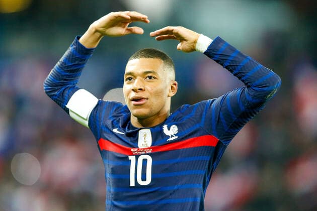 Paris, 13 November 2021, Europe World Cup Qualifiers Qatar 2022 France Kazakhstan v l ,Kylian Mbappe FFF France goal celebration, celebrate the goal. Copyright: AntonioxBorga