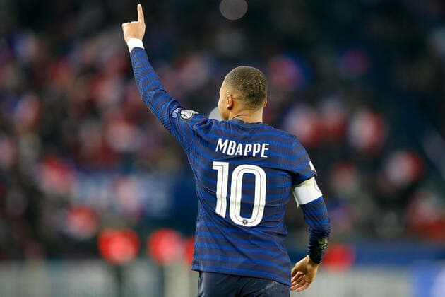 Paris, 13 November 2021, Europe World Cup Qualifiers Qatar 2022 France Kazakhstan v l ,Kylian Mbappe FFF France goal celebration, celebrate the goal. Copyright: AntonioxBorga