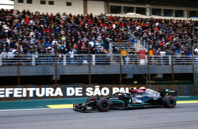 77 Valtteri Bottas FIN, Mercedes AMG Petronas F1 Team , F1 Grand Prix of Brazil at Autodromo Jose Carlos Pace on November 13, 2021 in Sao Paulo, Brazil Photo by HOCH ZWEI Sao Paulo Brazil