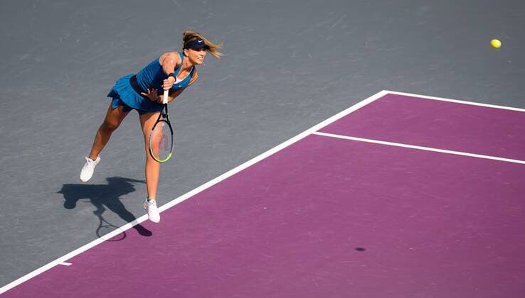 Mandatory Credit: Photo by Rob Prange Shutterstock (12596809l) Paula Badosa of Spain in action during the second round robin doubles match at the 2021 Akron WTA, Tennis Damen Finals Guadalajara WTA tennis tournament Akron WTA Finals, Day 4, Tennis, Panamerican Tennis Center Guadalajara, Mexico - 13 Nov 2021 Akron WTA Finals, Day 4, Tennis, Panamerican Tennis Center Guadalajara, Mexico - 13 Nov 2021  Copyright: xRobxPrange Shutterstockx 12596809l