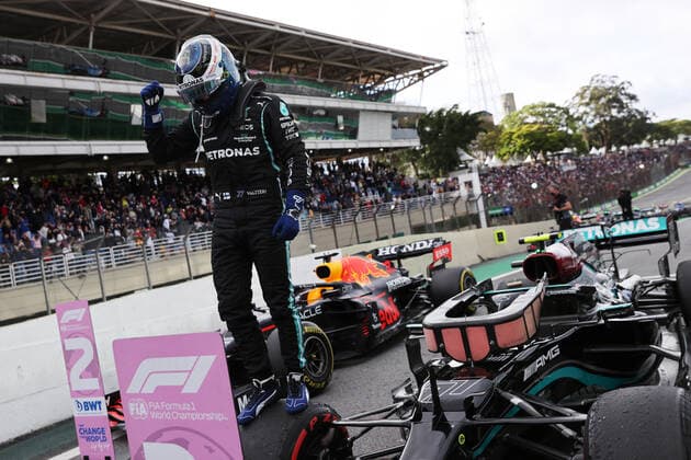 F1 Grand Prix of Brazil 77 Valtteri Bottas (FIN, Mercedes-AMG Petronas F1 Team), F1 Grand Prix of Brazil at Autodromo Jose Carlos Pace on November 13, 2021 in Sao Paulo, Brazil. (Photo by xpbimages.com XPB Images FIA Pool via HOCH ZWEI) Sao Paulo Brazil Poolfoto HOCH ZWEI Pool XPB Images ,EDITORIAL USE ONLY