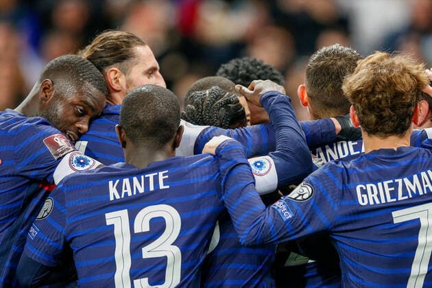 Paris, 13 November 2021, Europe World Cup Qualifiers Qatar 2022 France Kazakhstan v l , players of France goal celebration, celebrate the goal Copyright: AntonioxBorga