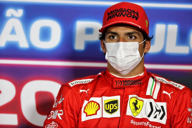 F1 Grand Prix of Brazil 55 Carlos Sainz (ESP, Scuderia Ferrari Mission Winnow), F1 Grand Prix of Brazil at Autodromo Jose Carlos Pace on November 13, 2021 in Sao Paulo, Brazil. (Photo by xpbimages.com XPB Images FIA Pool via HOCH ZWEI) Sao Paulo Brazil Poolfoto HOCH ZWEI Pool XPB Images ,EDITORIAL USE ONLY