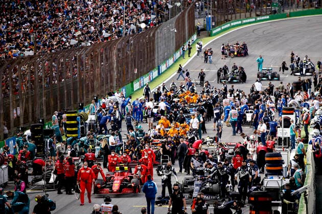 Starting grid, F1 Grand Prix of Brazil at Autodromo Jose Carlos Pace on November 13, 2021 in Sao Paulo, Brazil Photo by HOCH ZWEI Sao Paulo Brazil