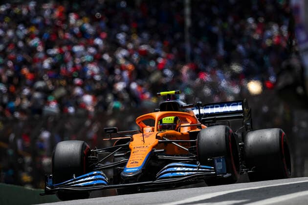 4 Lando Norris GBR, McLaren F1 Team , F1 Grand Prix of Brazil at Autodromo Jose Carlos Pace on November 13, 2021 in Sao Paulo, Brazil Photo by HOCH ZWEI Sao Paulo Brazil