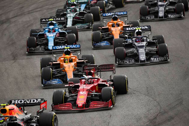 16 Charles Leclerc MON, Scuderia Ferrari Mission Winnow , 4 Lando Norris GBR, McLaren F1 Team , 10 Pierre Gasly FRA, Scuderia AlphaTauri Honda , F1 Grand Prix of Brazil at Autodromo Jose Carlos Pace on November 13, 2021 in Sao Paulo, Brazil Photo by HOCH ZWEI Sao Paulo Brazil