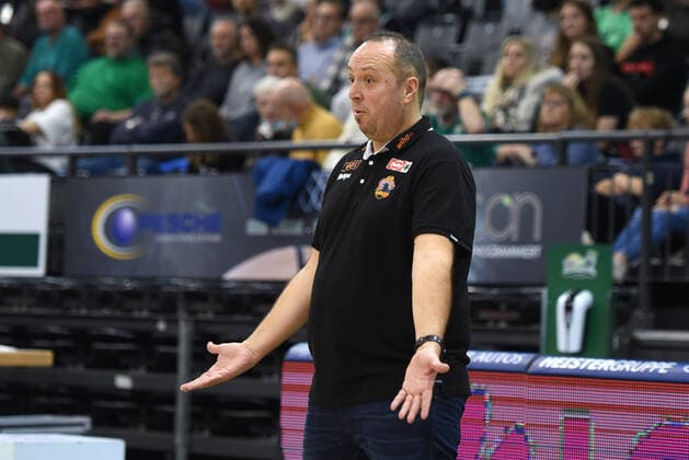Velcic, Gladiators Trier vs Wiha Panthers Schwenningen, basketball, 2 Bundesliga, Pro A, season 2021 2022, 13 11 2021, Gladiators Trier vs Wiha Panthers Schwenningen, basketball, 2 Bundesliga, Pro A, season 2021 2022, 13 11 2021 Trier Copyright: xEibner-Pressefotox EP_WSR
